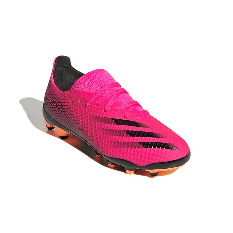 Adidas X GHOSTED .3 MG Impact Resistant, Mid Range Abrasion Resistant Low top Kids' Soccer Shoes Pink Black Kids' FY1093