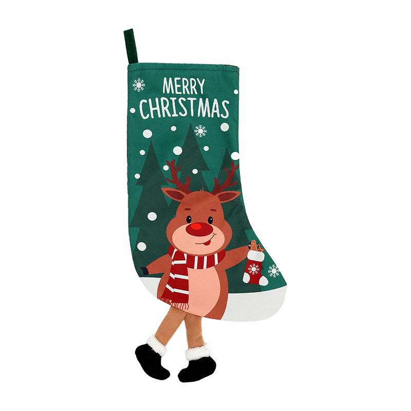 Children's Christmas Stocking Gift Bag and Tree Ornament Decoration