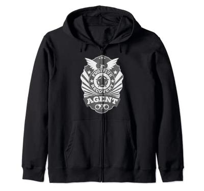 FRA Refugee Recovery Agent Badge Bounty Hunter Zip Hoodie