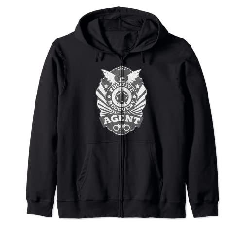FRA Refugee Recovery Agent Badge Bounty Hunter Zip Hoodie