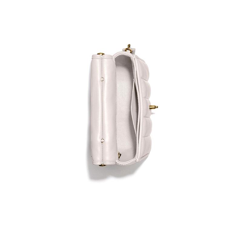 New COACH Willis Sheepskin Shoulder Bag Crossbody Bag Handbag Small Size Women's Pink White C3844-B4HA
