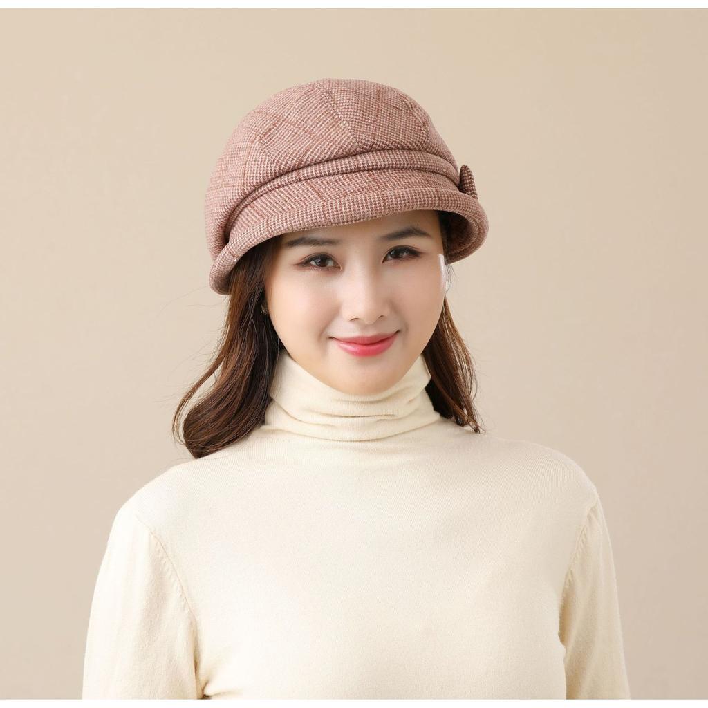 Fisherman Hat Ladies Season Plaid Mom Hat Thermal Basin Hat Top Hat Casual Versatile