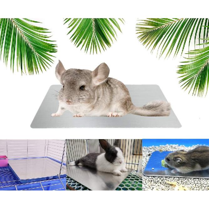 Comtim Rabbits Cooling Mat, Self Cooling Mat Pad for Hamster Guinea Pig Chinchilla Bunny Kitten Cat and Other Small Animals, Pet Cool Plate Ice Bed,