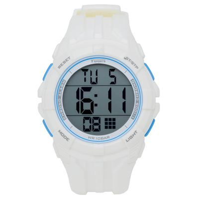 [Clefa] Sports Watch Digital Waterproof Backlight Date Day of the Week Display Urethane Strap TS-D317-WT Men's Black