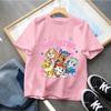 New PAW Patrol Children's Cotton Short-Sleeved Boys' Sports Shirt Girls' Casual Top Cartoon Print Summer T-Shirt Cartoon Print