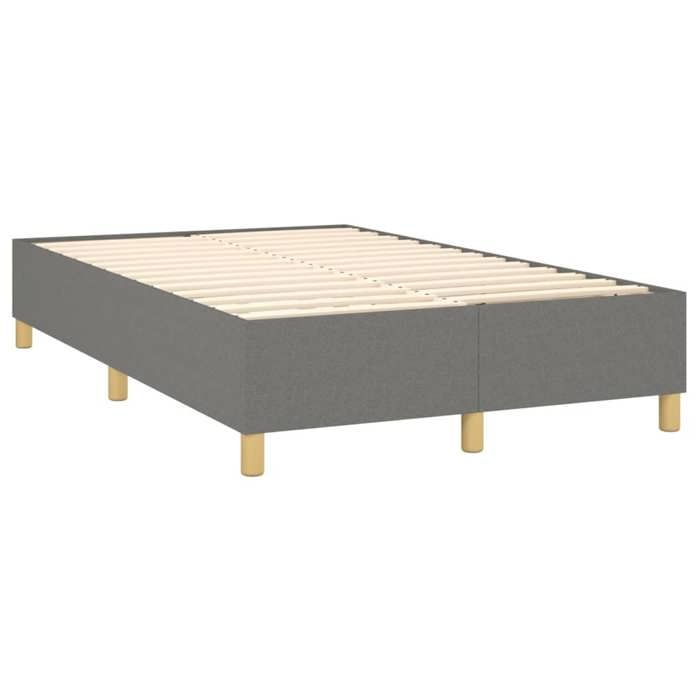 Maison Exclusive - Sommier à lattes de lit avec matelas Gris foncé 120x200cm Tissu