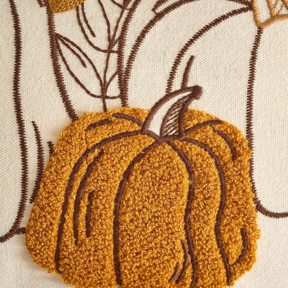 Maple Leaves Throw Pillow Cover Pumpkin Tufted Autumn Pillowcase Plush Pillow Covers  Fall Decor