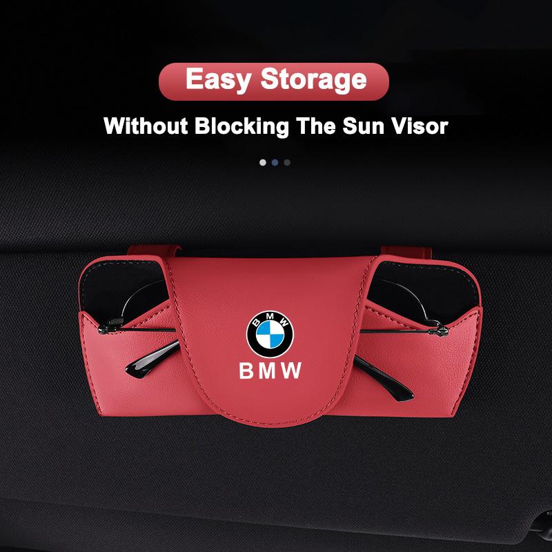 CMU2 Leather Car Sun Visor EyeGlasses Case glasses Bracket Clip For BMW 1 2 3 4 5 7 Series X1 X3 X4 X5 X6 X7 F10 F20 F30 G20 G30 F15