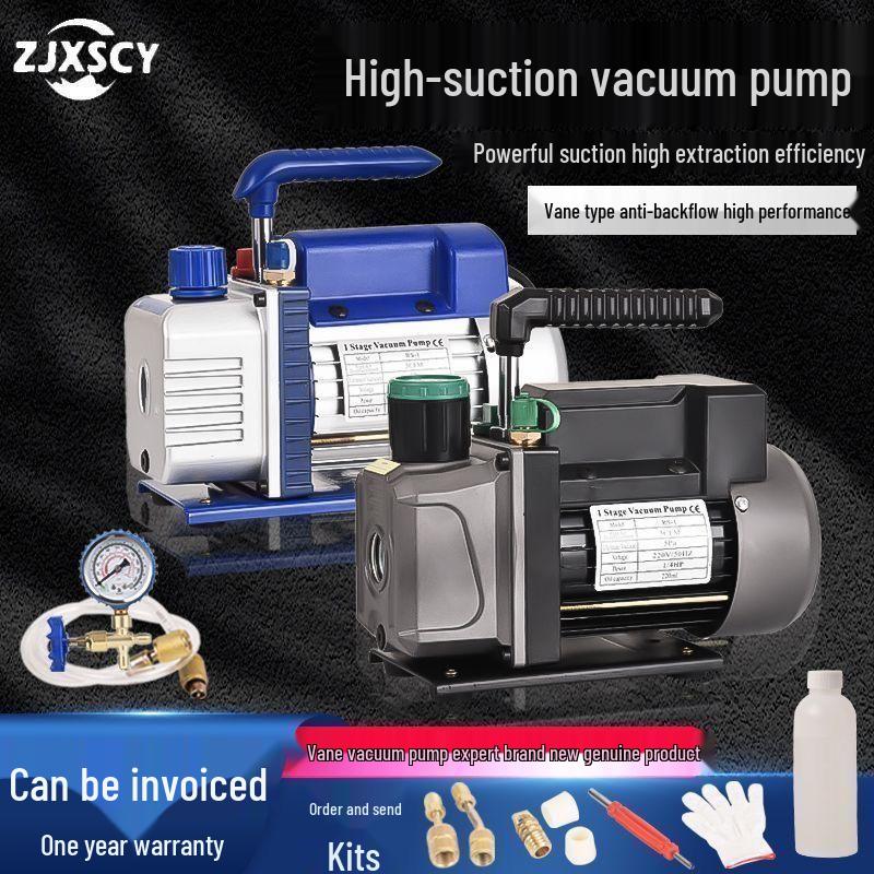 Portable Single/Double Stage Vacuum Pump for Air Conditioners, Refrigerators & Automobiles