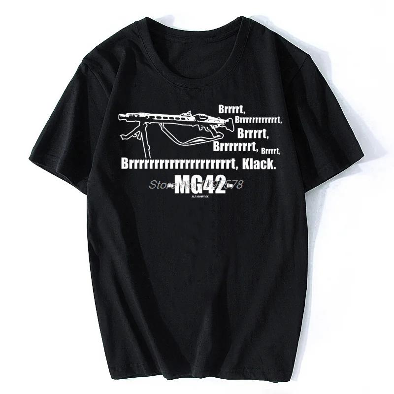 Mg42 Sound Machine Gun 42 MG Fun Humour Sound T-Shirt Tshirt Cotton Tees Tops Harajuku Streetwear