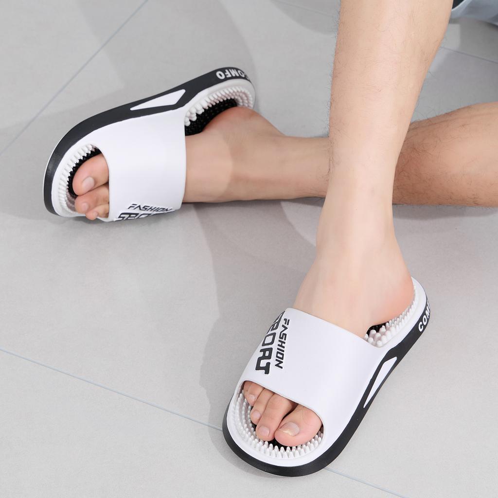 Men Massage Slippers Flat Casual Slides Comfortable Non-slip Men Slippers