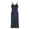 Women's Combed Cotton Floral Lace Lace V-neck Halter Summer New Slit Thin Long Dresses