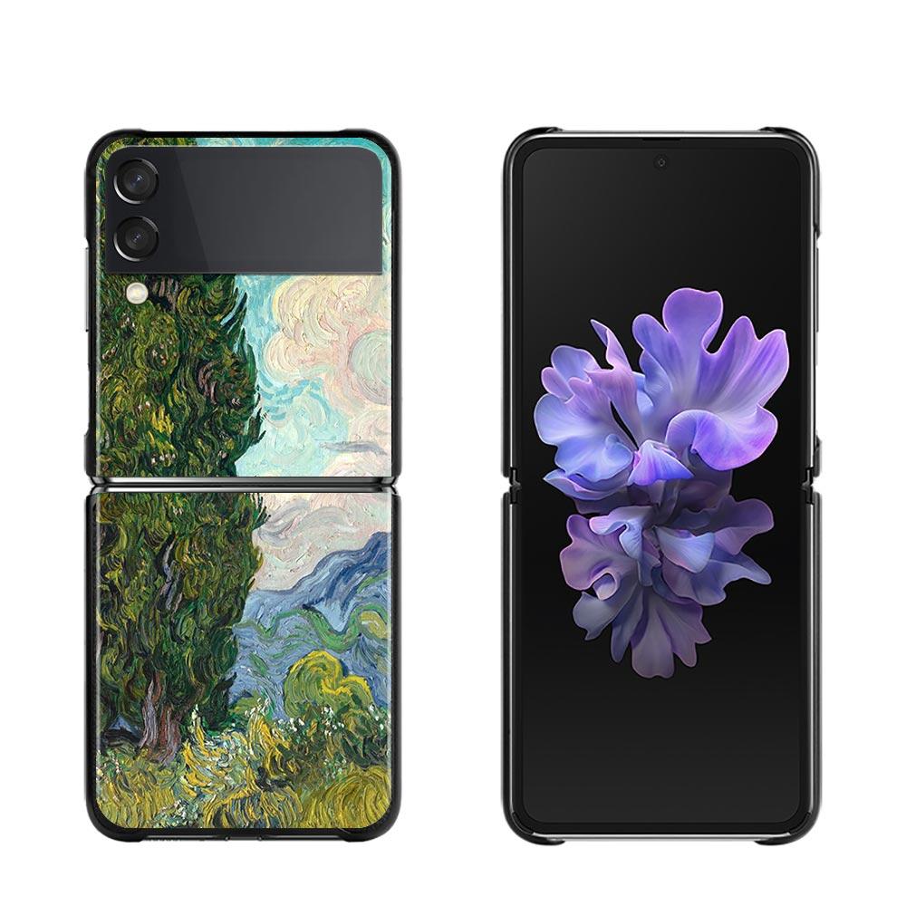 Zflip4 Phone Case For Samsung Galaxy Z Flip3 5G Cases for Samsung Z Flip 3 Zflip Coque Hard Shell Fundas Van Gogh Starry Sky Art