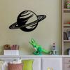 Wrought Iron Black Planet Silhouette Metal Wall Art Hanging Sign Home Decor Bar Room Living Room Bedroom
