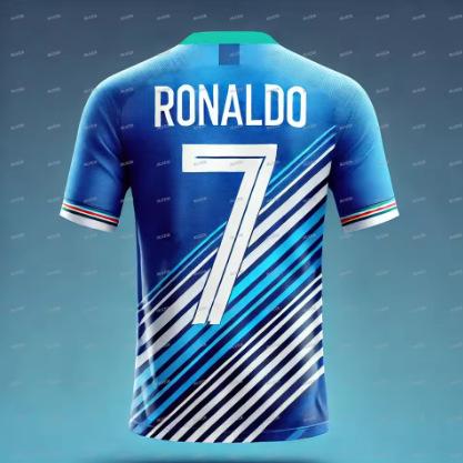 Sommer neues Fußball 3D-bedrucktes Trikot Cristiano Ronaldo Jungen Sport- und Freizeit-Trikot Kurzarm 150