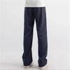 Men's Navy Blue Retro Sport Sweatpants - Narrow Straight Leg, Loose Fit, Autumn/Winter Casual Wear