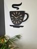 Wooden cup kitchen wall clock