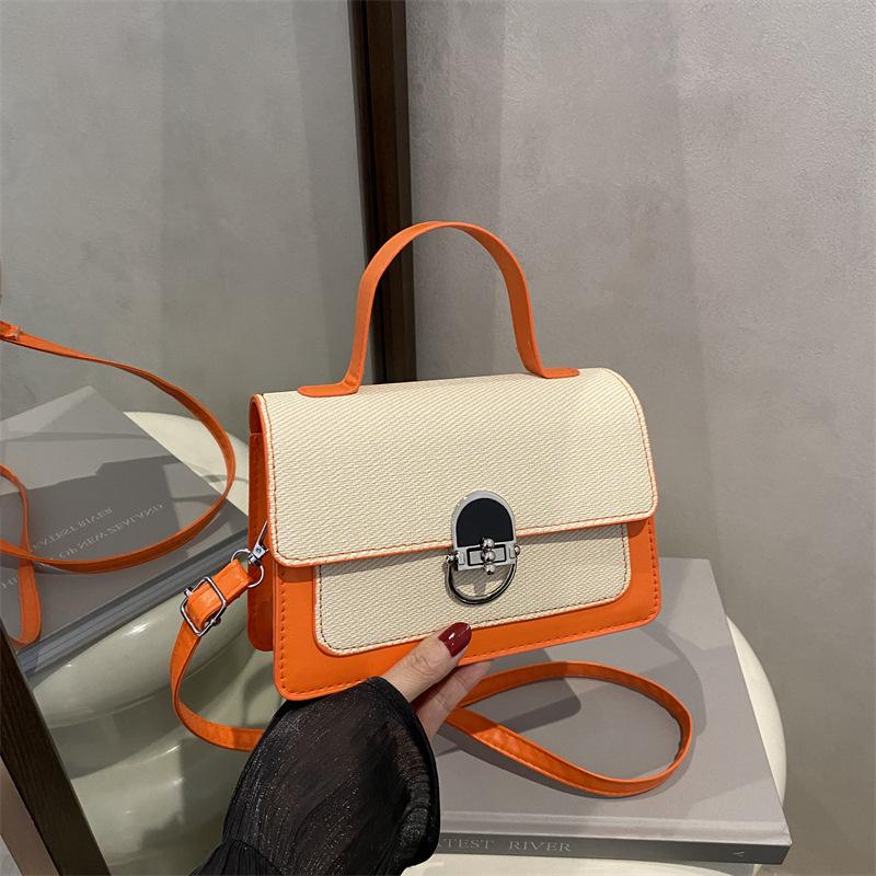 

Модная маленькая квадратная сумка контрастного цвета, женская новая высококлассная сумка-мессенджер, нишевая простая повседневная сумка на плечо