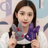 Soft Gothic Rabbit Fluffy Stitched Bunny Quirky Doll Halloween Plushie Cosplayers