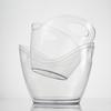 Ice Bucket for Beer Transparent Plastic Wine Cooler with Handle 4L/8L Capacity Heavy Duty Champagne Tub for Part