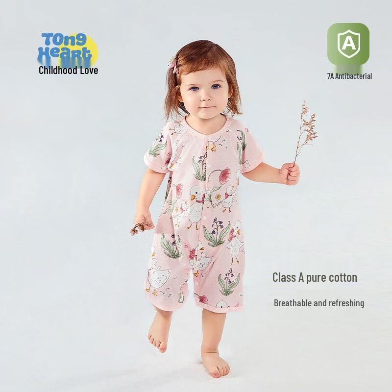 

Infant Summer Short Sleeve Pure Cotton Romper 73