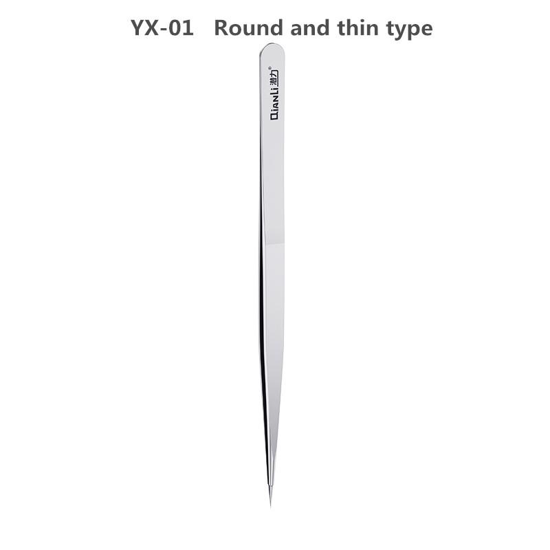 

QIANLI Ineezy YK-01 YK-02 Tweezers For Phone Motherboard Repair Non-Magnetic Stainless Steel Polishing Forceps Jump Wire Tweezer