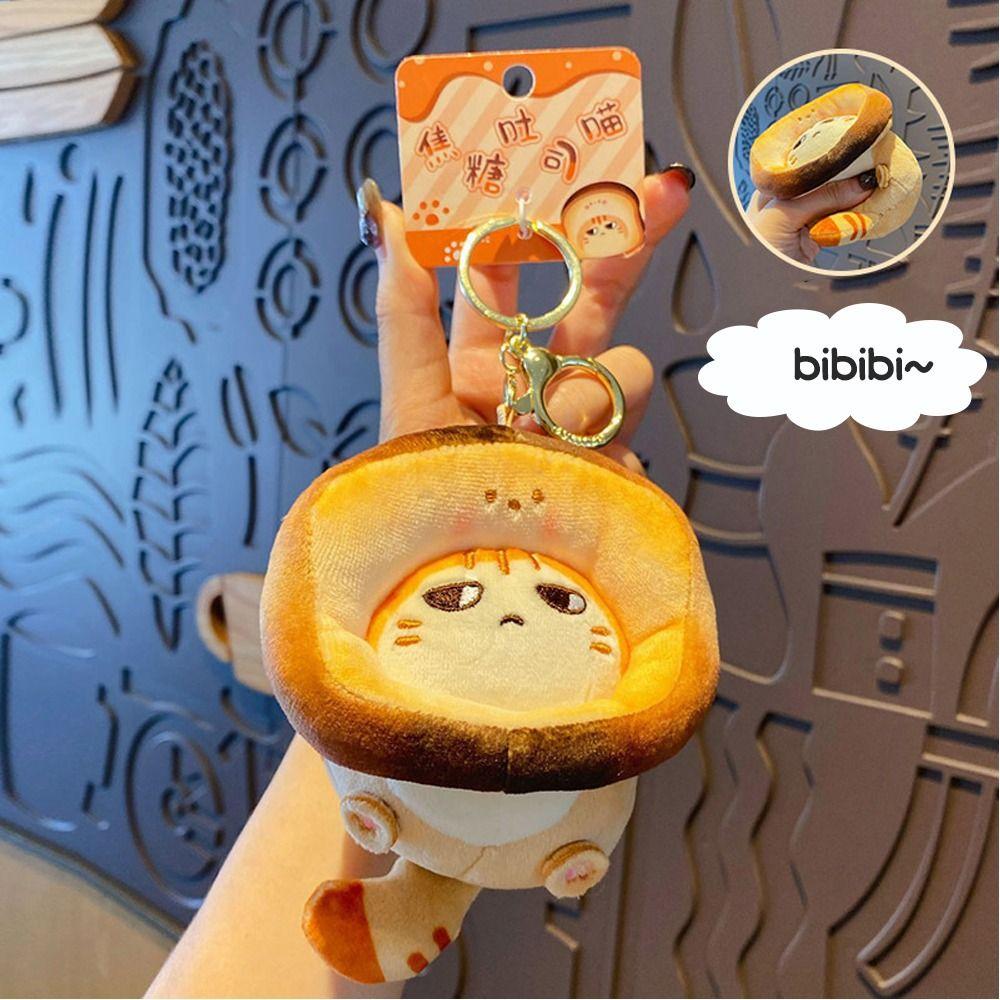 Snapper Head Set Keychain Plush Cocoa Cat Snapper Keychain Exquisite Cute Schoolbag Pendant Japanese Soft Cute Doll Pendant