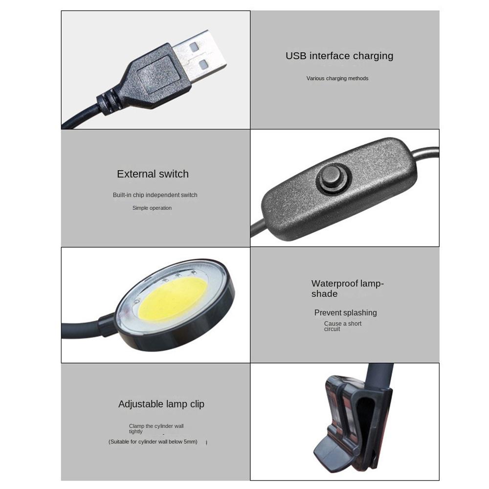 Rotatable LED Fish Tank Light White Light Swivel Aquarium Lamp  Freshwater Tank