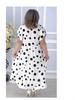 2025 European & American Plus Size Women's Polka Dot Summer Dress