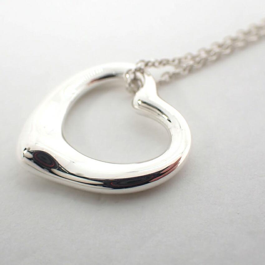 [Used] TIFFANY 925 Open Heart Pendant/Necklace/j10-3