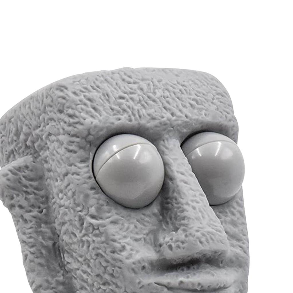 Kids Squeeze Decompression Toy Rock Type Stress Relief Glaring Eyes Sensory Toy Brown