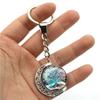 Distinctive Keychain Of With Doublesided Rotating Moon Charm