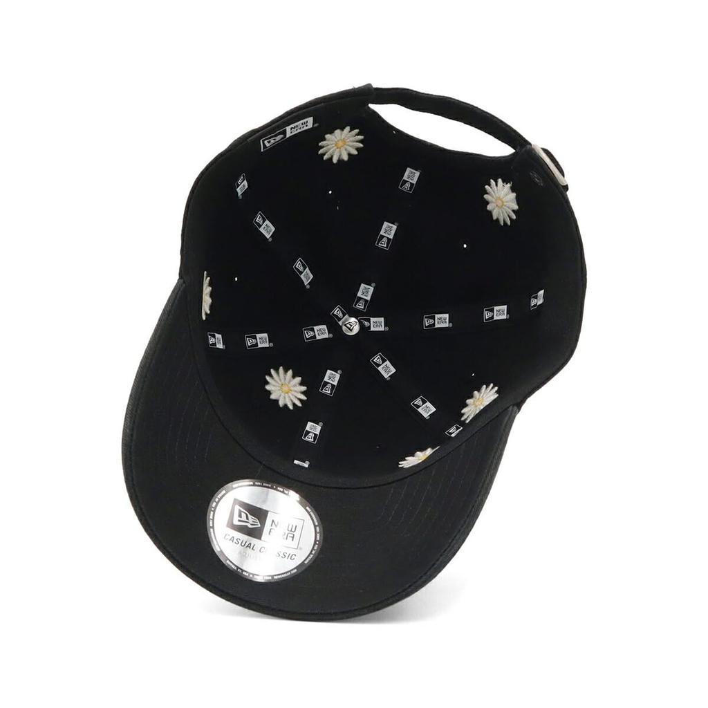 New Era Casual Classic Cap Black Flower Embroidery ONSPOTZ Exclusive Free Size Adjustable Streetwear Baseball Hat 14699718