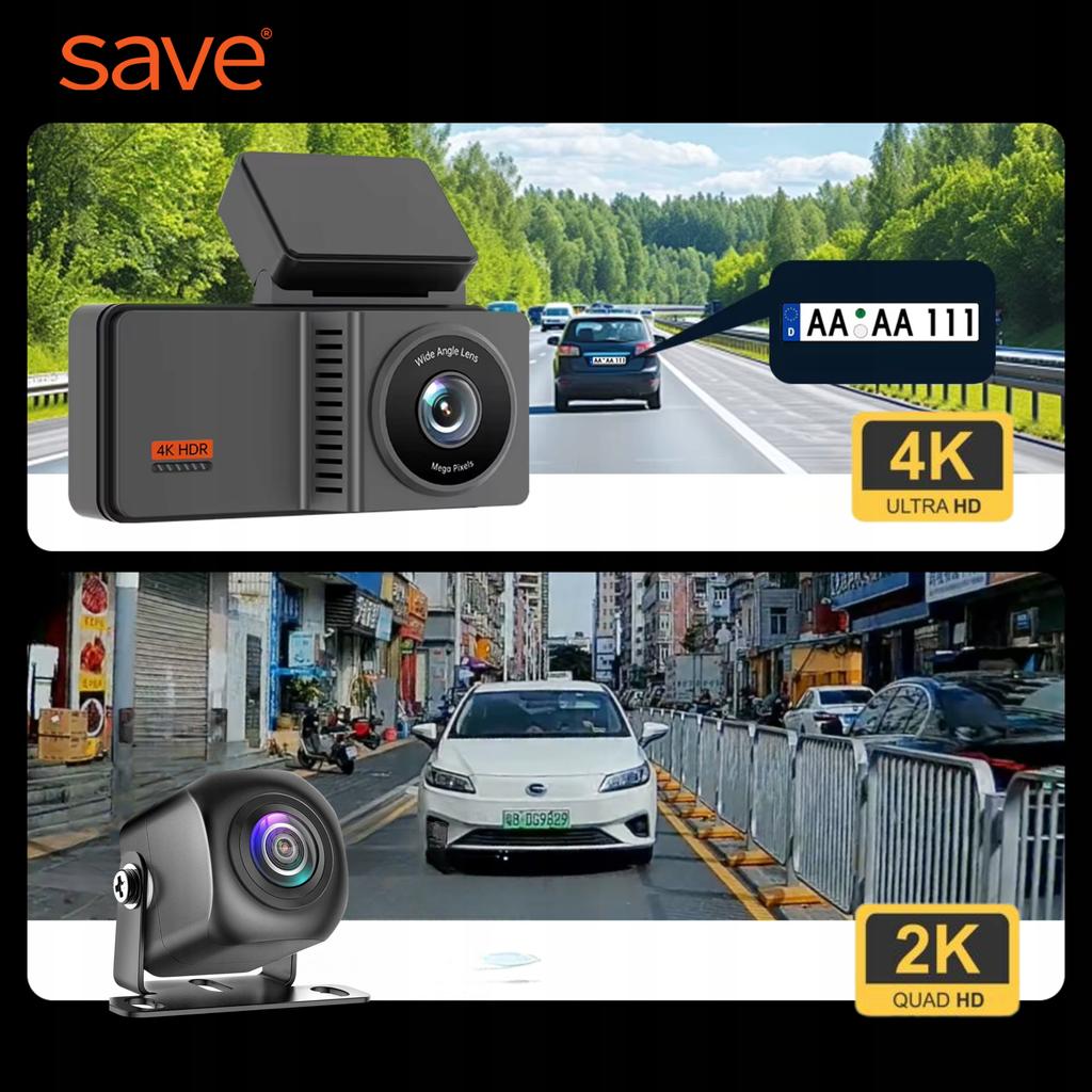 Car Camera Video Recorder Rear View Camera Video Recorder 4K 2K