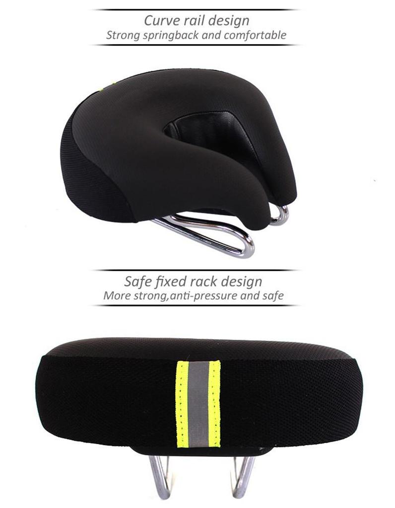 Nuova Sella da Bici Super Morbida Senza Schienale per Mountain Bike - Ispessita, Design Senza Punta, Cuscino Magico Comfort