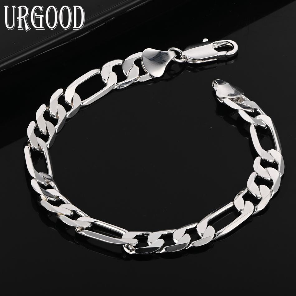 Bransoletka łańcuszkowa boczna 8 mm ze srebra próby 925 Biżuteria ślubna