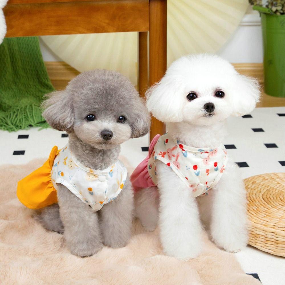 Liebliches Hunde-Sommerkleid Hautfreundliches Haustierkleid Chihuahua Welpenrock Für Kleine Mittlere Hunde