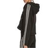 adidas Logo Casual Hooded Striped Windbreaker Jacket Women Jacket Black GN2811