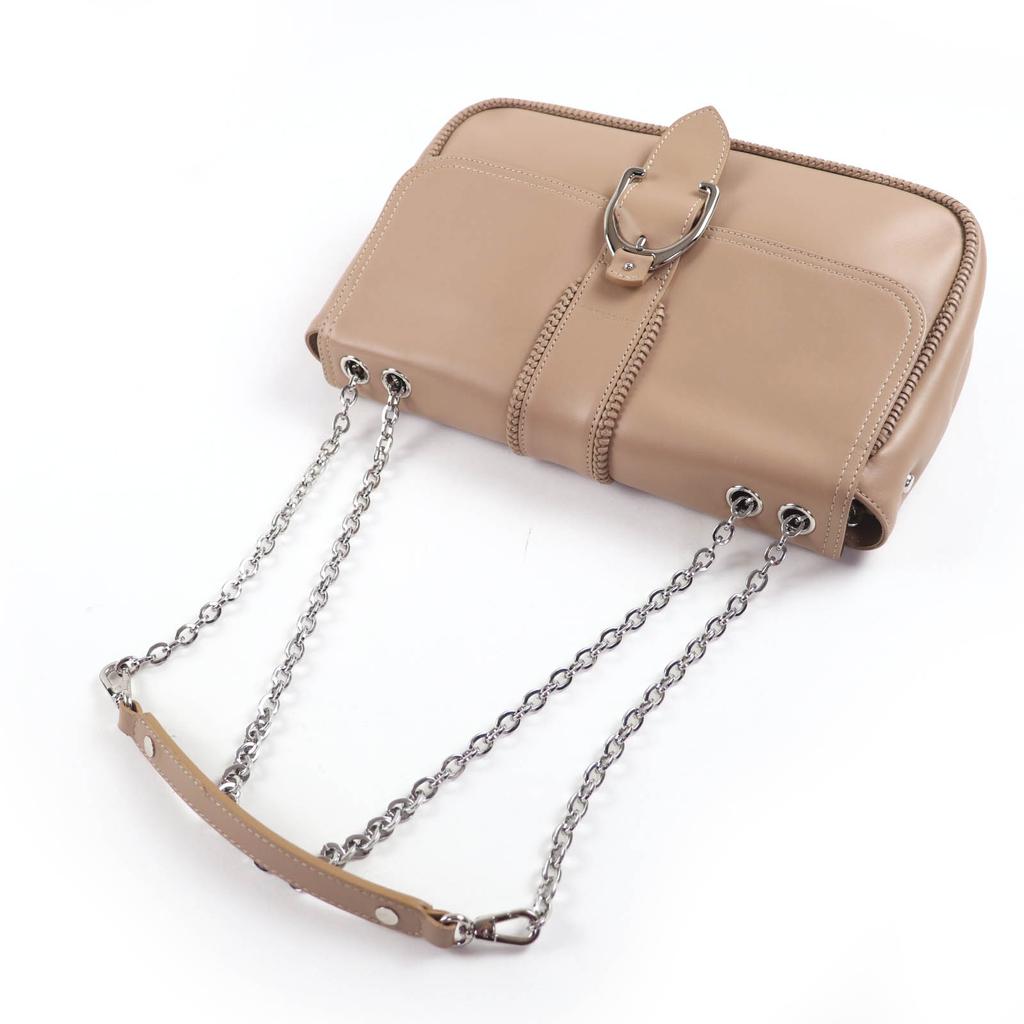 Excellent Longchamp Shoulder Bag Amazone Chain 2WAY handbag Brown leather Women Used