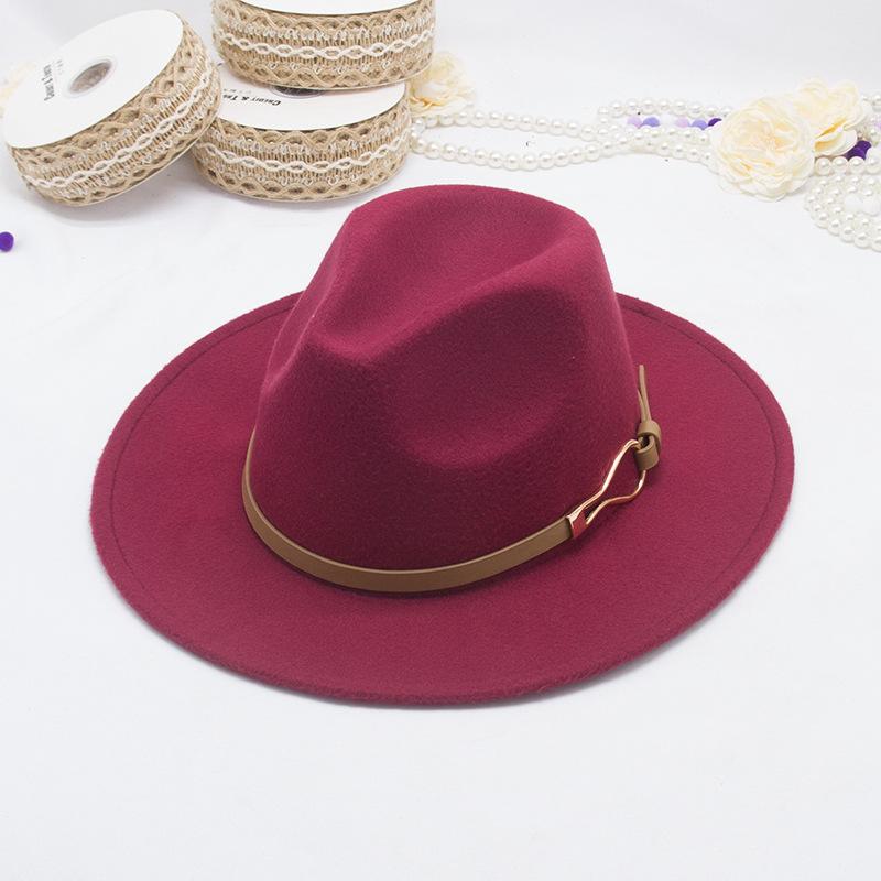 Chapeau Chapeau Fedora Souple Femmes Grand Bord Large 9.5cm Vintage Kaki Feutré Chapeau Jazz Hiver Formel Chapeau Sombreros De Mujer EMA