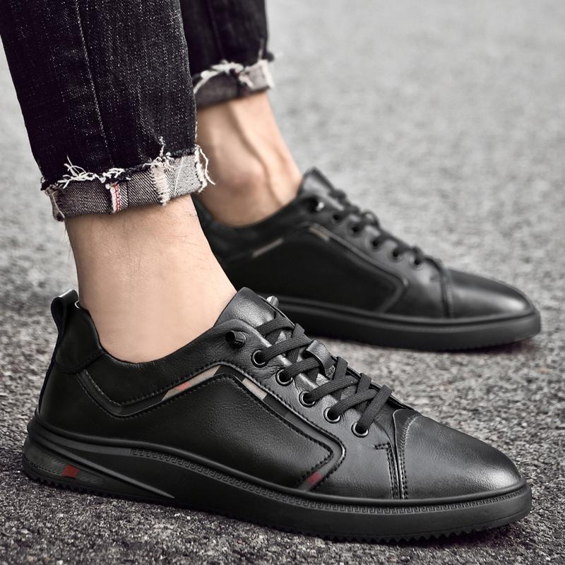 Designer Brand Men's Genuine Leather Casual Shoes Versatile for Men's Work Business Shoes Outdoor Men's Low Top Sports Shoes