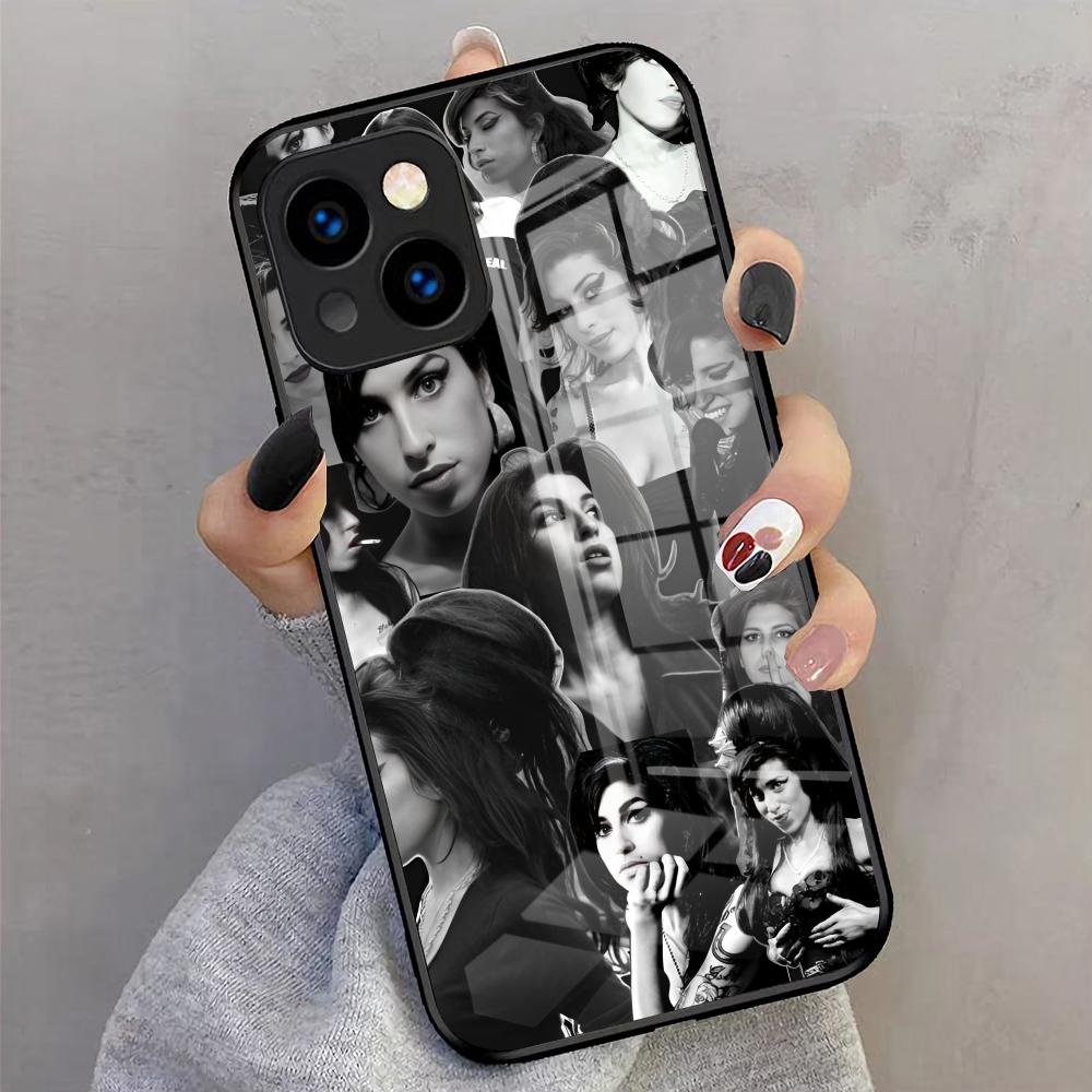 Amy Winehouse Legardary Phone Case For IPhone 17 Pro Max 16 15 14 Pro Max 13 11 X Xs Xr 8 7Plus Glass Cover