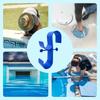 Adjustable Telescopic Swimming Poles Hook Above Ground Pool Poles Hanger Swimming Pool Side Storage Shelf Enduring
