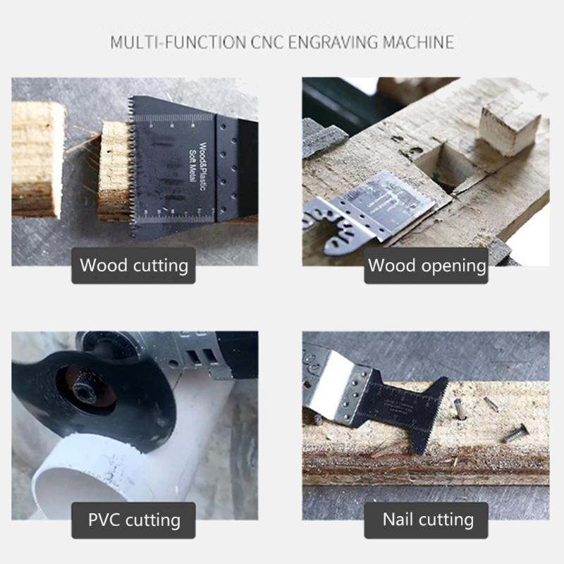 11pcs Saw Blades Universal Wood Metal Oscillating Multitool Quick Release Fit Treasure Oscillating Tool Blades