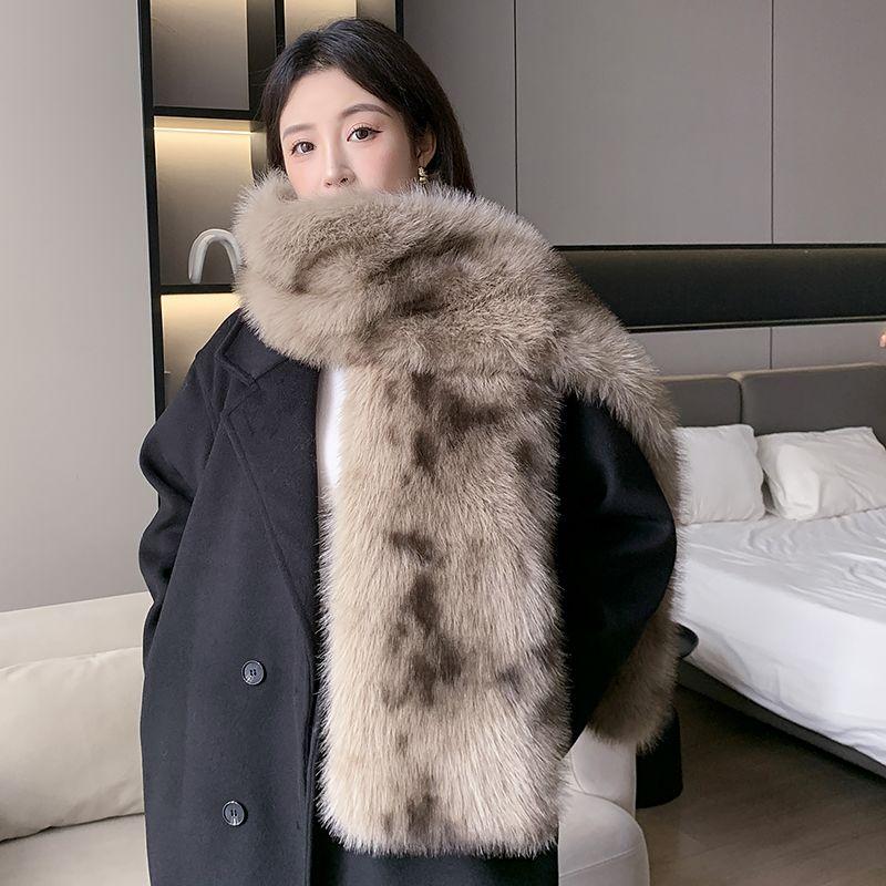 Thickened Original Design Retrostuffed Lazy Winterheattech Scarf Fashionableeasiest for Match Scarf Women's Scarves