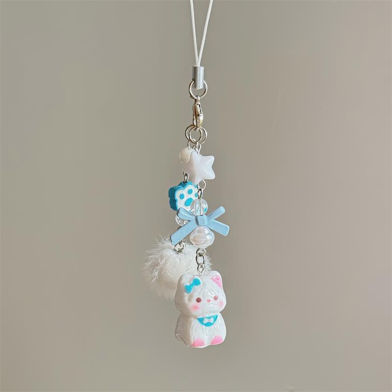 

Милый котенок, кошка, меховой шарик, бант, бусины, брелок-подвеска, цепочка для телефона, шнурок, девчачьи шармы для рюкзака, украшения для сумки, подарки
