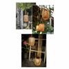 Atmosphere Imitation Bamboo Woven Lanterns Hanging Woven Wind Lamps Woven Solar Lanterns  Balcony