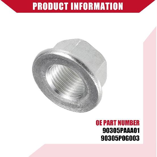 90305PAAA01 90305P0G003 Power Steering Pump Pulley Nut for Honda Accord 1995-2012 for Honda Civic 1996-2011 / Inner/Durable Metal/ 1 Pcs Silver Tone