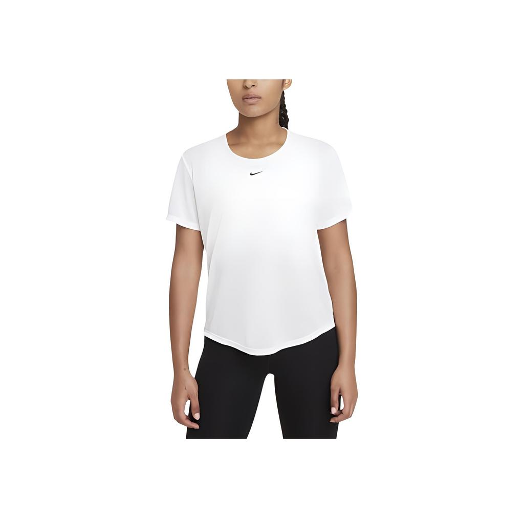 Nike Solid Color Casual Running Short Sleeve Breathable Quick Dry T-Shirt Women Tops White DD0639-100