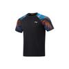 Li Ning Tischtennis Kollektion Raglanärmel T-Shirt Unisex Schwarz AAYT561-1